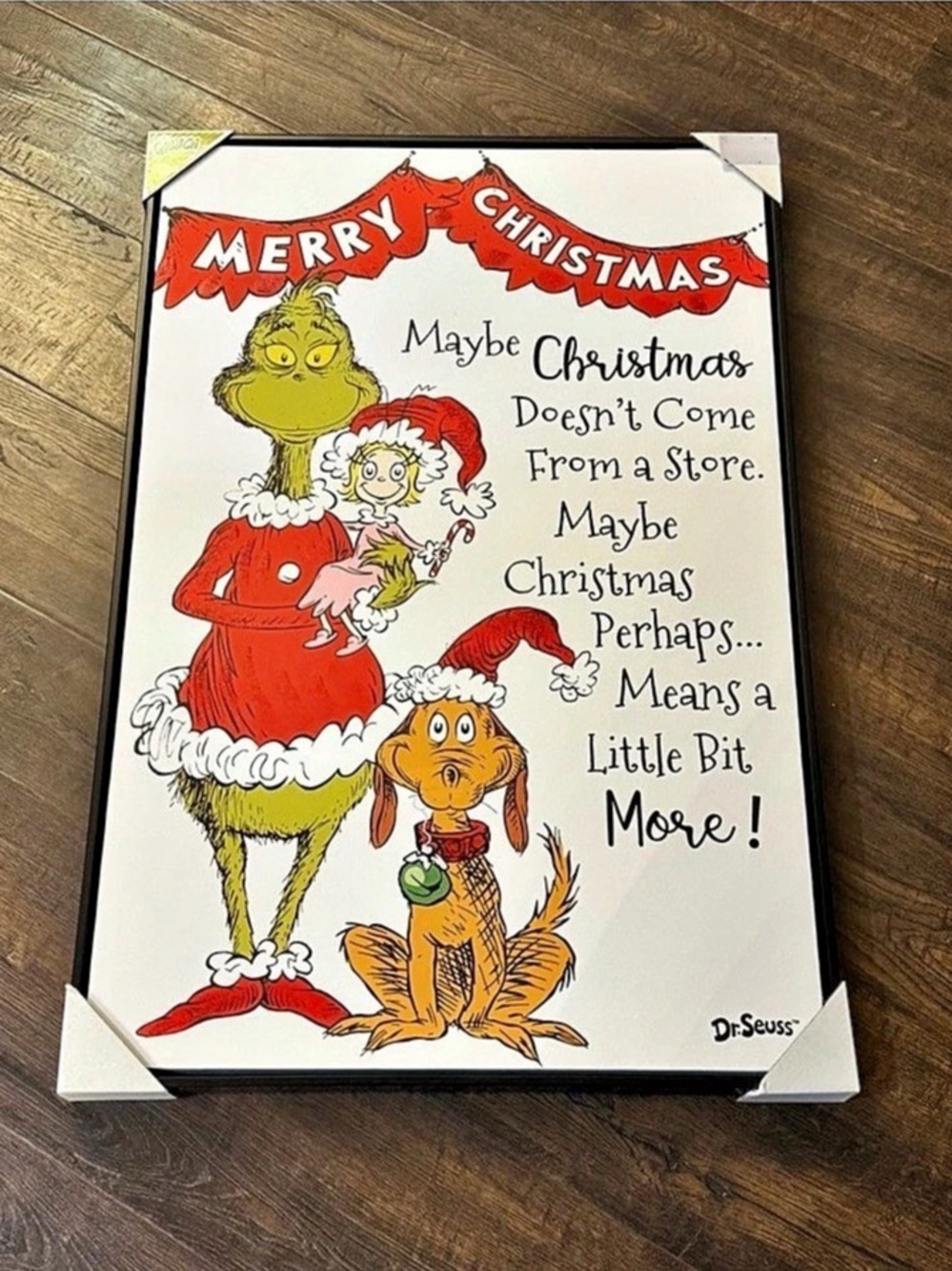 Dr. Seuss Merry Christmas Dr. Seuss framed print Framed Christmas Print